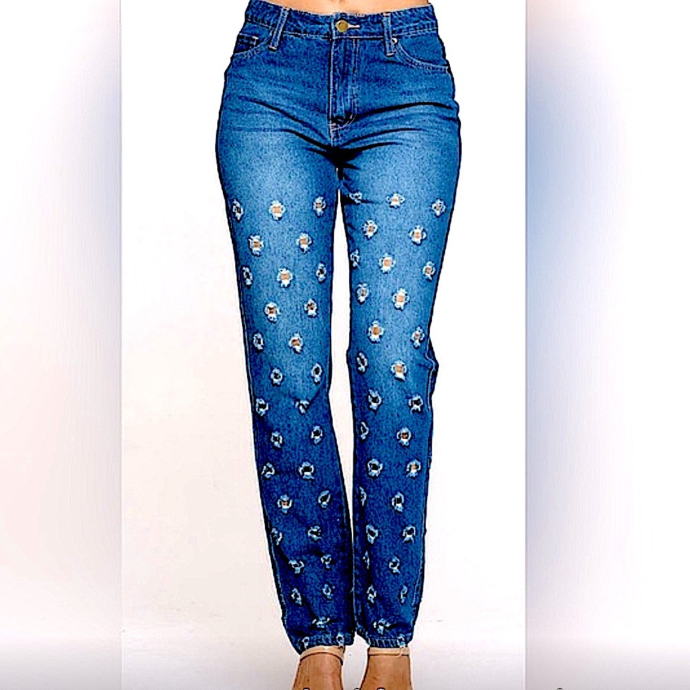 NWT ✅ Blue Turtle 💙 High Rise Denim Jeans (Fits to 28” Waist) ⭐️ OVERSIZED